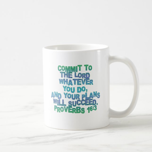 Proverbs 16:3 kaffemugg (Höger)