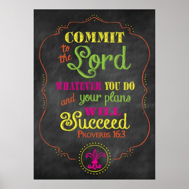 Proverbs 16:3 Poster (Framsidan)
