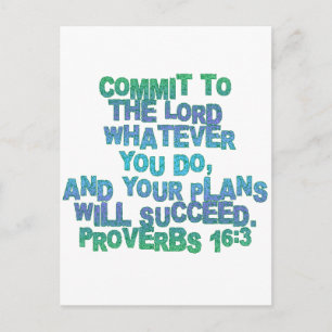 Proverbs 16:3 vykort