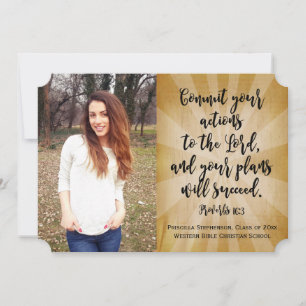 Proverbs 16 Christian Bible Verse Photo Studenten Inbjudningar