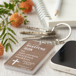 Proverbs 17:17 Bibelskript på styrka Nyckelring