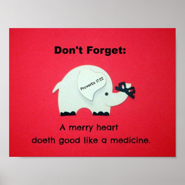 Proverbs 17:22 A Merry Heart Doeth Bra... Poster (Framsidan)