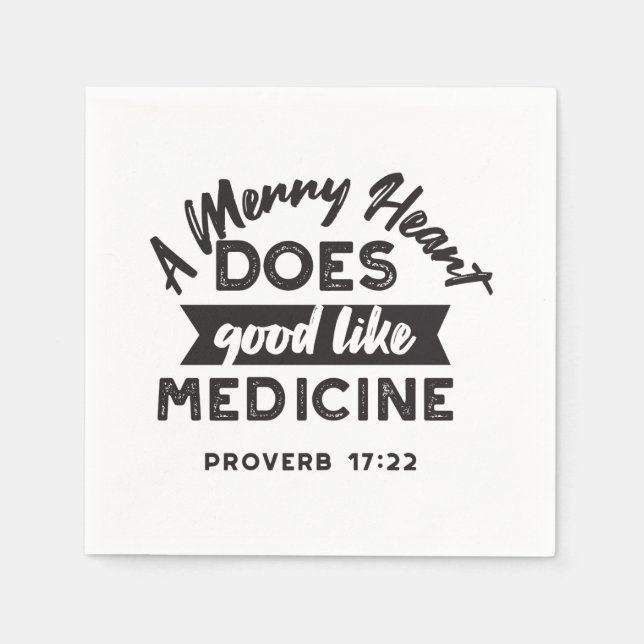 Proverbs 17:22 "A Merry Heart", inspirationell ver Pappersservett (Framsidan)