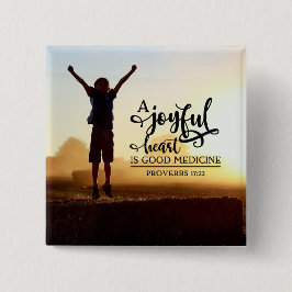 Proverbs 17:22 Ett hjärtkärt är bra medicin Knapp