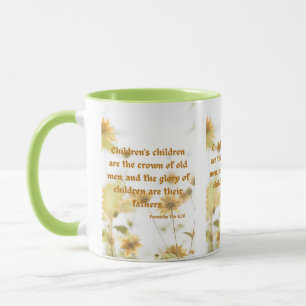 Proverbs 17:6 KJV Bible Scripture Pic Two-Tone Mugg