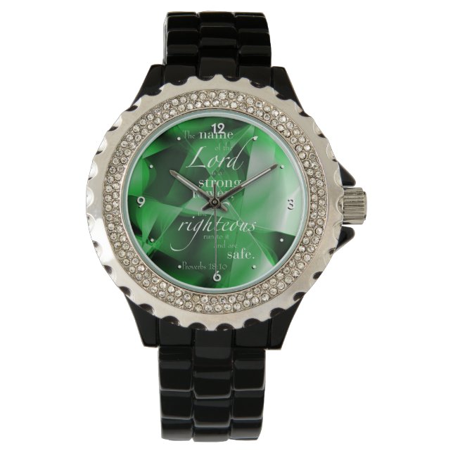 Proverbs 18:10 armbandsur (Framsida)