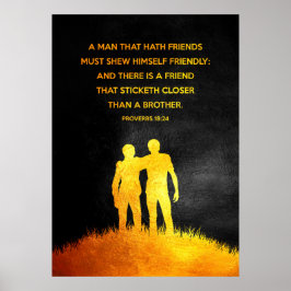 Proverbs 18:24 Bible Verse Poster