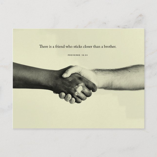 Proverbs 18:24 - Vänskap Vykort (Framsida)