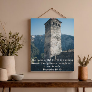 Proverbs 18 Strong Torn KJV Bible Verse Wall Art Poster