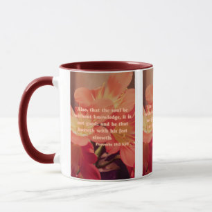 Proverbs 19:2 KJV Bible Verse Pic Two-Tone Mugg