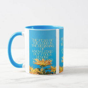 Proverbs 1:7 KJV Bible Scripture Pic Two Tone Mugg