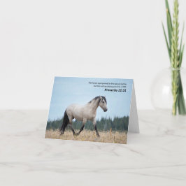 Proverbs 21:31 Vild Horse Bible Verse Tack Kort