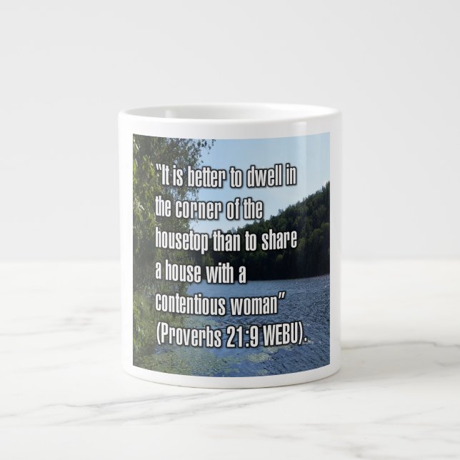 Proverbs 21:9 WEBU Mugg Jumbo Mugg (Framsidan)