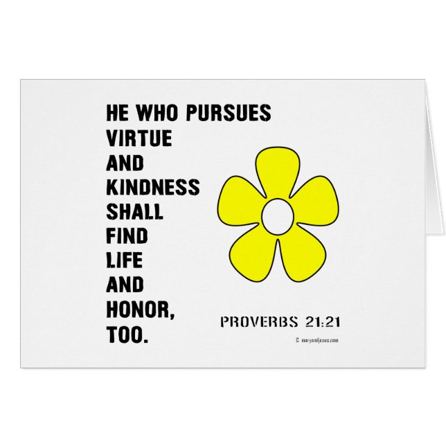 Proverbs 22:21 Virtue Hälsningskort (Framsidan Horizontal)