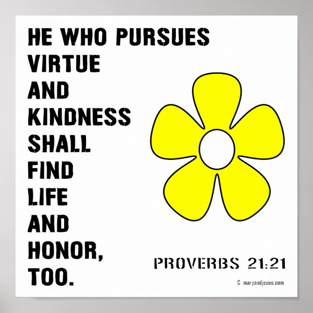 Proverbs 22:21 Virtue Poster (Framsidan)
