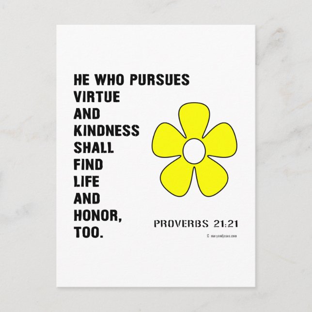 Proverbs 22:21 Virtue Vykort (Framsida)