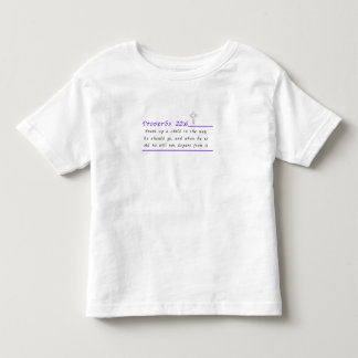 Proverbs 22:6 Christian Småbarn T-Shirt