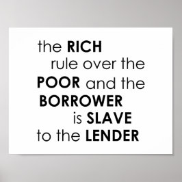 Proverbs 22:7: riken styr över Bible Dave Ramsey Poster