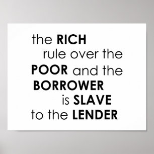 Proverbs 22:7: riken styr över Bible Dave Ramsey Poster