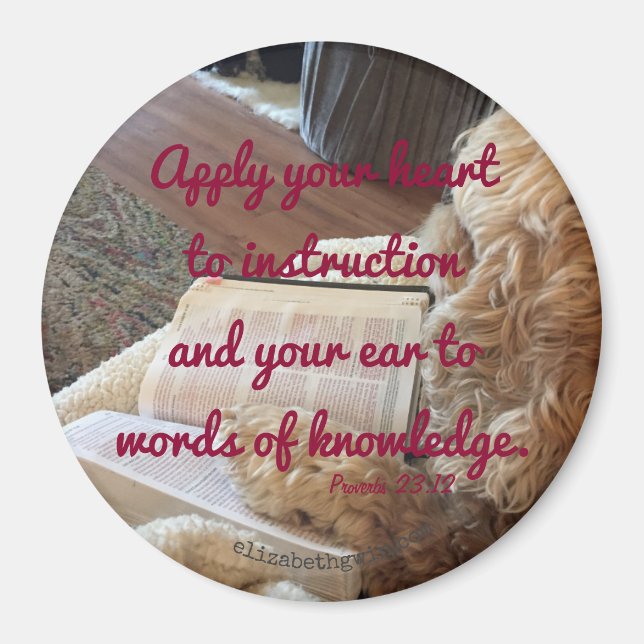 Proverbs 23:12 magnet (Framsidan)