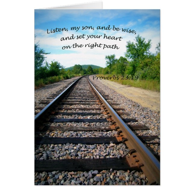 Proverbs 23:19 hälsningskort (Framsidan)