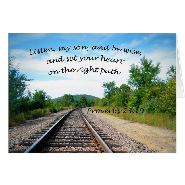 Proverbs 23:19 hälsningskort (Framsidan Horizontal)