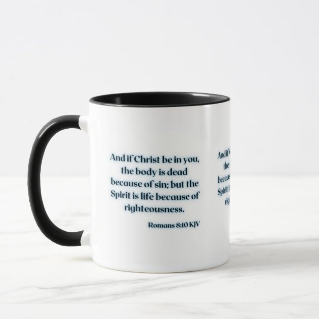 Proverbs 24:16 KJV bibelskript tvåtona Mugg (Vänster)