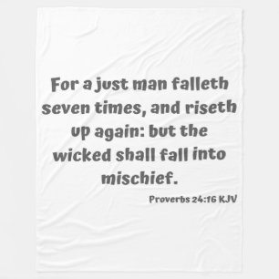 Proverbs 24:16 KJV Bible Verse Scripture Fleecefilt