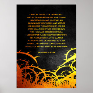 Proverbs 24:30-34 Bibelverse Poster