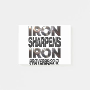 Proverbs 27-17 Järn-hajpens Järn Post-it Block