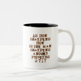 Proverbs 27:17 Två-Tonad mugg