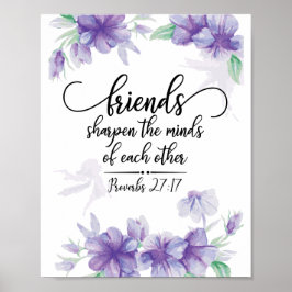 Proverbs 27:17 Vänner skärpa sinnet Poster