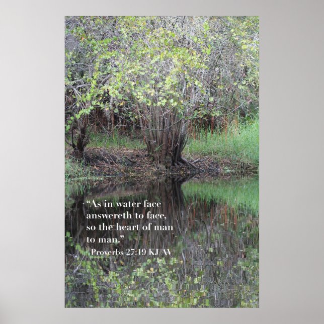 Proverbs 27:19 Skriptutskrift Poster (Framsidan)