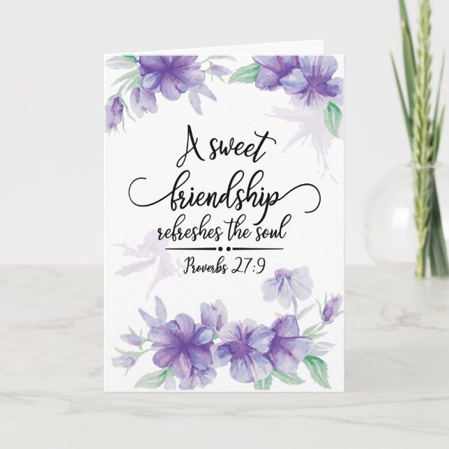 Proverbs 27:9 Sweet Vänskap Refres the Soul Kort (Framsida)