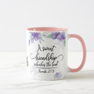 Proverbs 27:9 Sweet Vänskap Refres the Soul Mugg