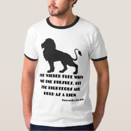 Proverbs 28:1 Bible Verse Quote KJV Manar Ringer T Shirt