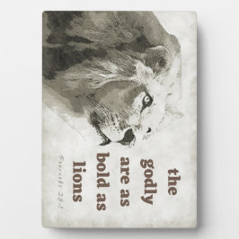 Proverbs 28:1 fet som lejon-plack