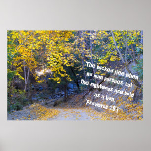 Proverbs 28:1 poster