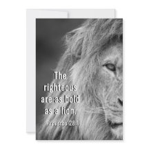 Proverbs 28:1 Righteous är Fet som Lejont kort