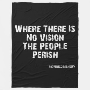 Proverbs 29:18 Bible Verse KJV Quote Fleecefilt