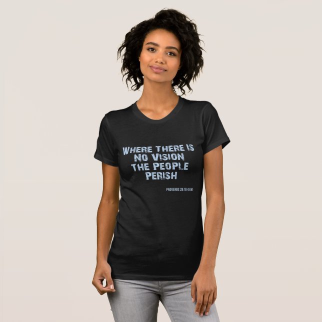 Proverbs 29:18 Bible Verse KJV Quote Women's T Shirt (Hel framsida)