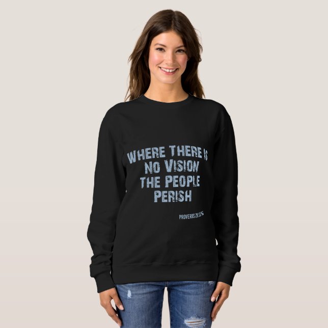 Proverbs 29:18 Bible Verse KJV Quote Women's T Shirt (Hel framsida)