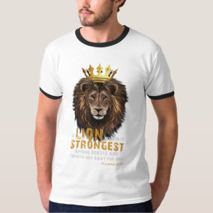 Proverbs 30:30 KJV Bible Scripture Manar Ringer T Shirt