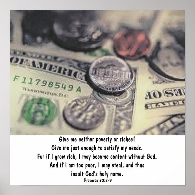 Proverbs 30:8-9 poster (Framsidan)