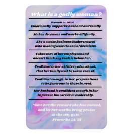 Proverbs 31:10-31 Christian Woman-sammanfattning Magnet