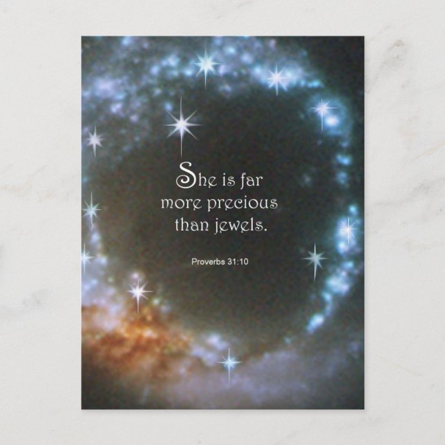 Proverbs 31:10 vykort (Framsida)