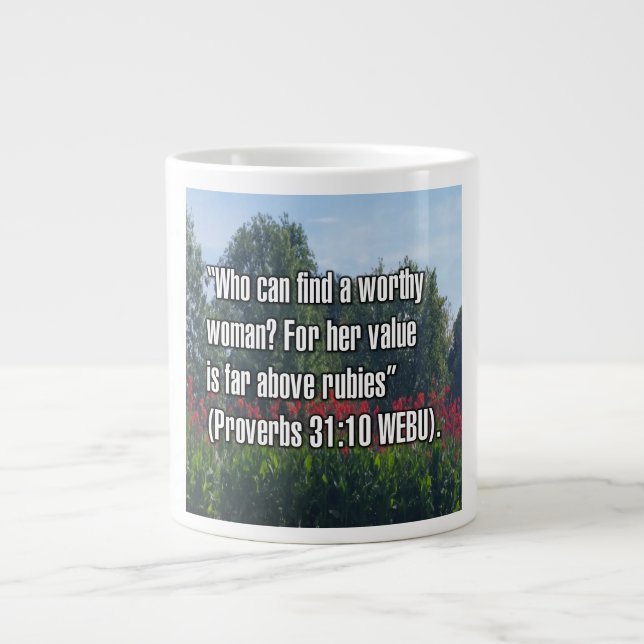Proverbs 31:10 WEBU Mugg Jumbo Mugg (Framsidan)