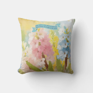 Proverbs 31:20, Hyacint Flowers, Mor Day Art Kudde