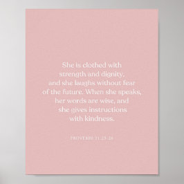 Proverbs 31:25-26 poster