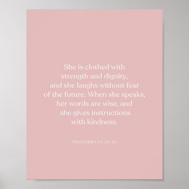 Proverbs 31:25-26 poster (Framsidan)